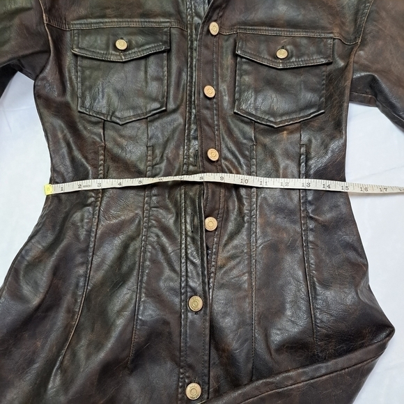 ZARA Washed Faux Leather Dress - Picture 9 of 10